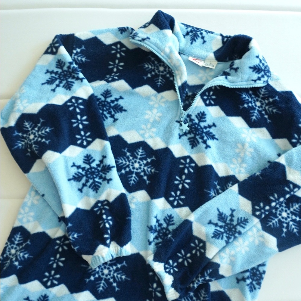 Carter's Navy and Light Blue Snowflake Fleece Pullover